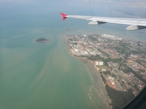 Kurz vor der Landung in Kuala Lumpur